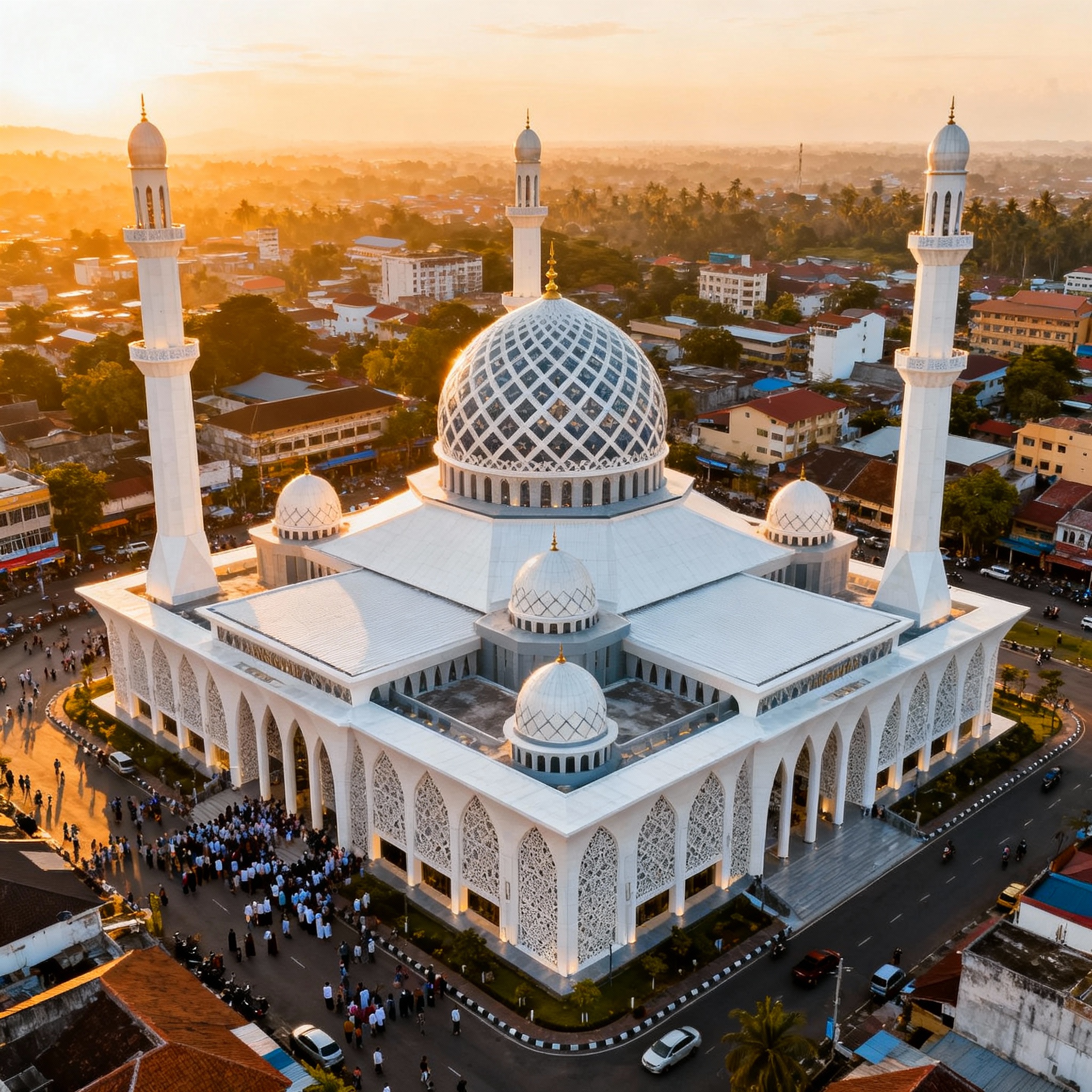 Masjid di Cditral Sulawesi, Indonesia: Keindahan Arsitektur dan Fungsi Sosial di Jantung Kota